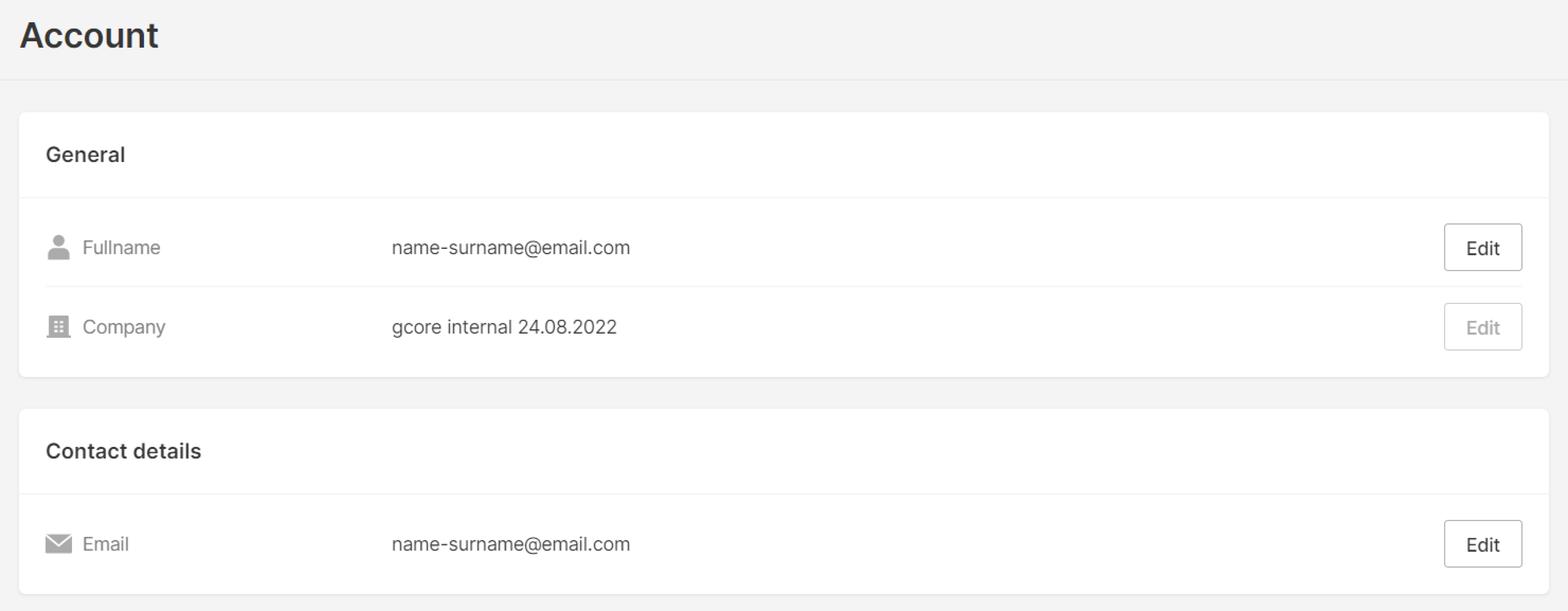 Edit a user on the General page