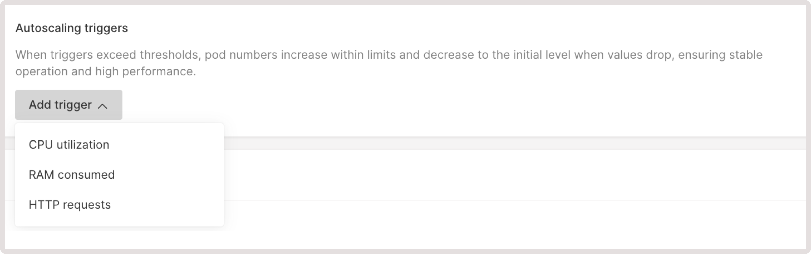 Container autoscaling thresholds