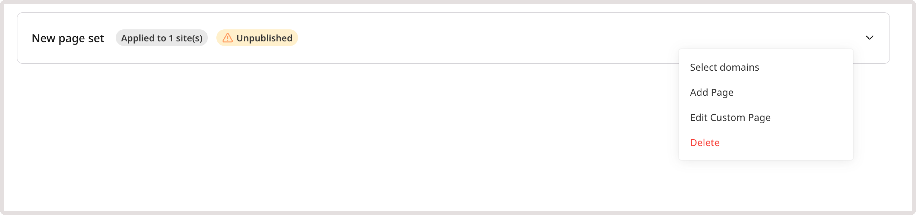 Update page set on the account level