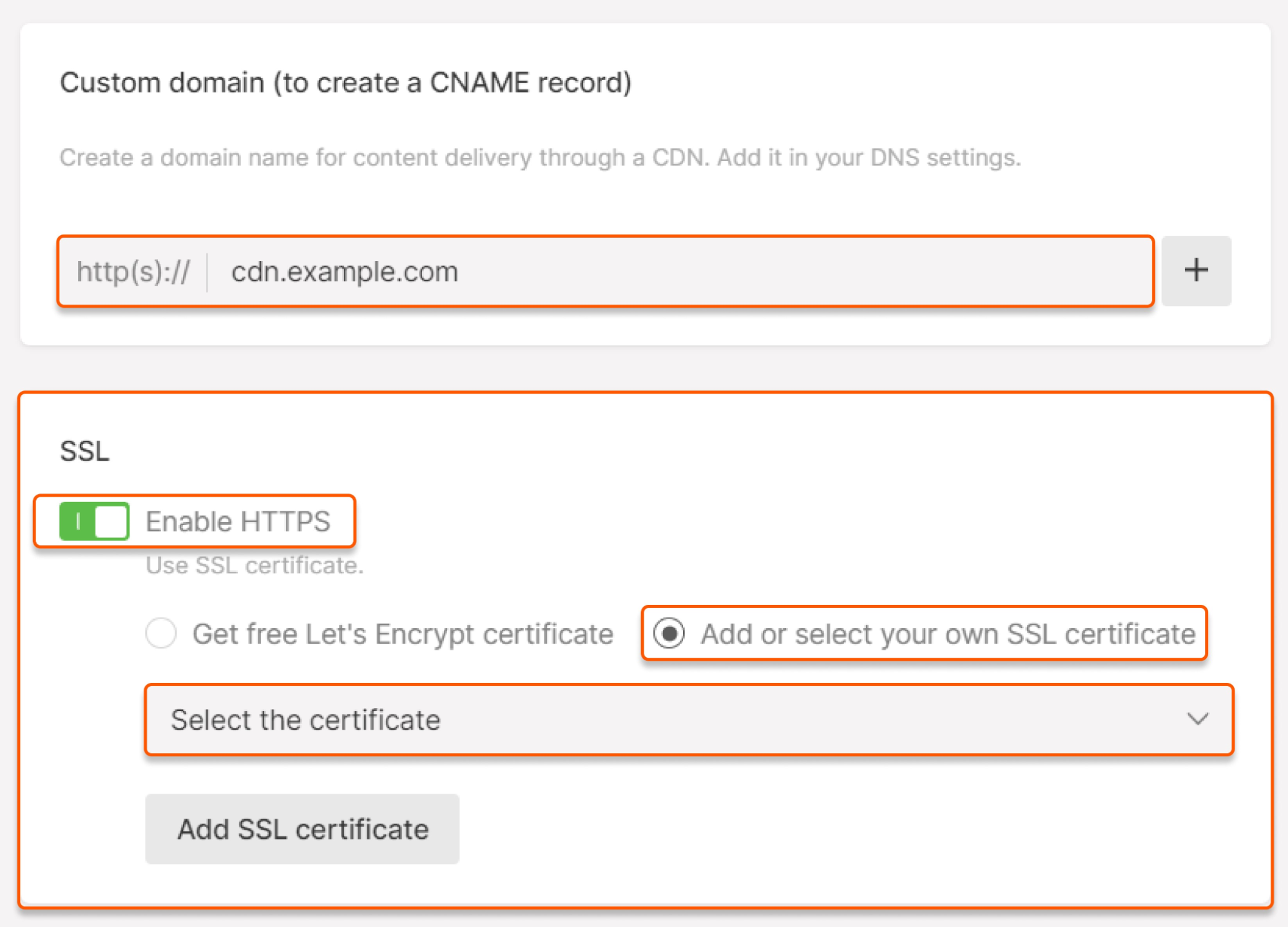 Create a CDN resource