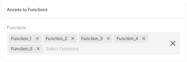 Specify functions that can be authorized with the API key