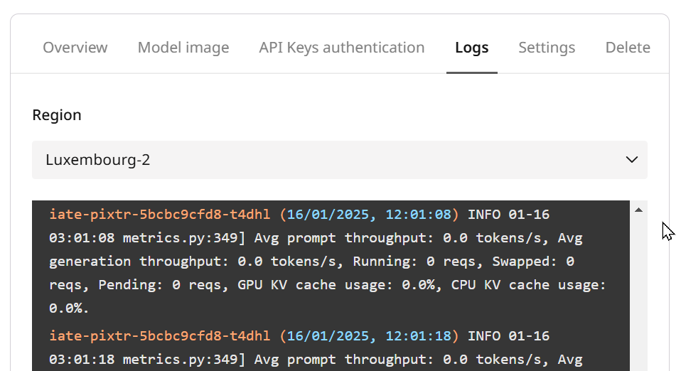 Manage AI model deployments