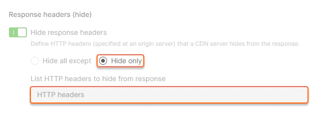 Hide only