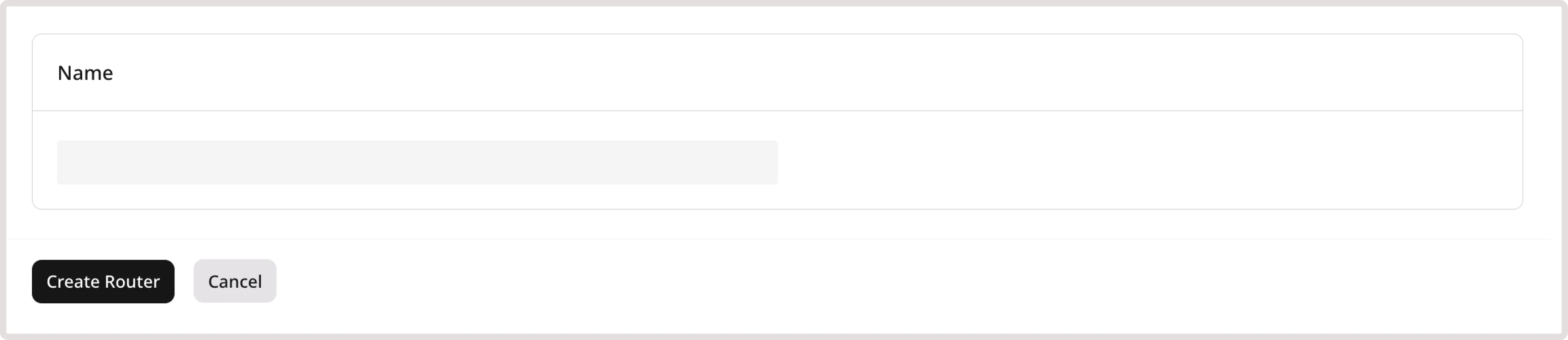 Router name configuration