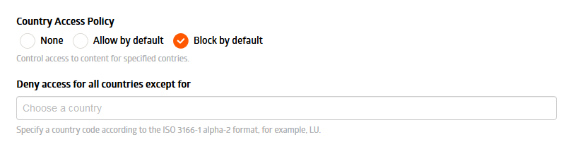 Block country access policy