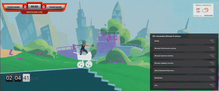 Example of Gcore overlay