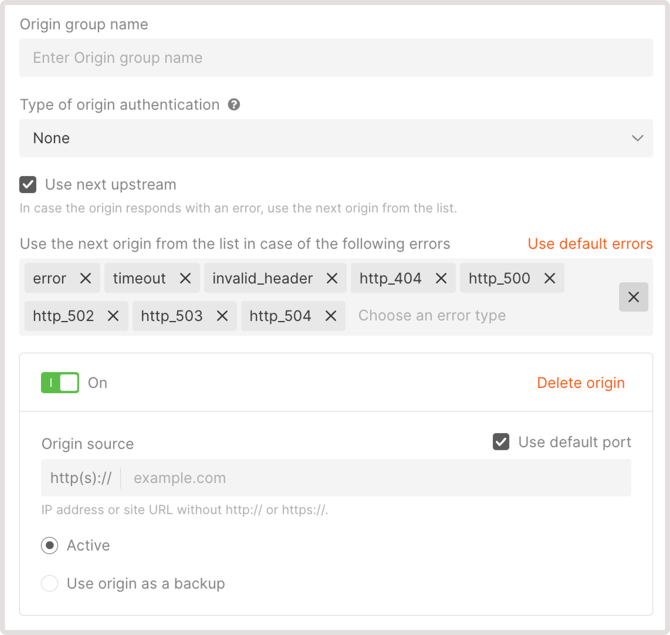 Amazon S3 authentication for a new origin