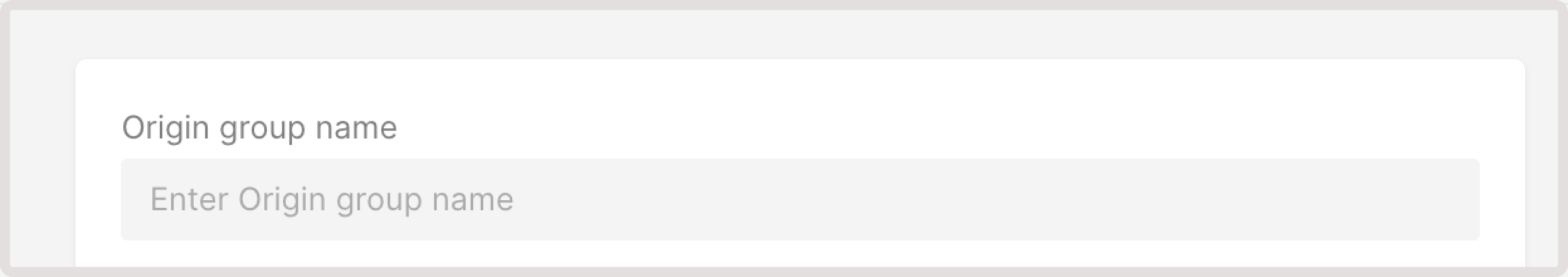 Choose a new origin group in resource settings