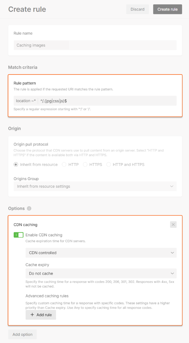 Prohibit image caching in CDN