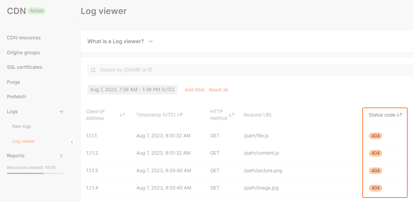 How to check status codes