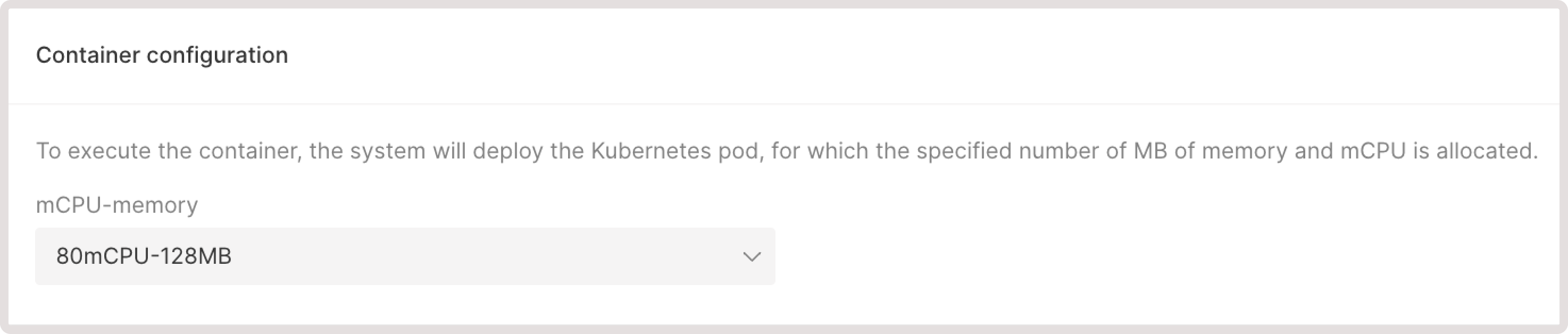 Container configuration