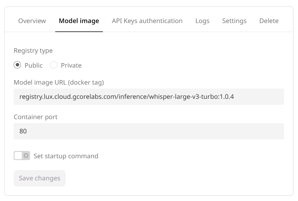 Manage AI model deployments