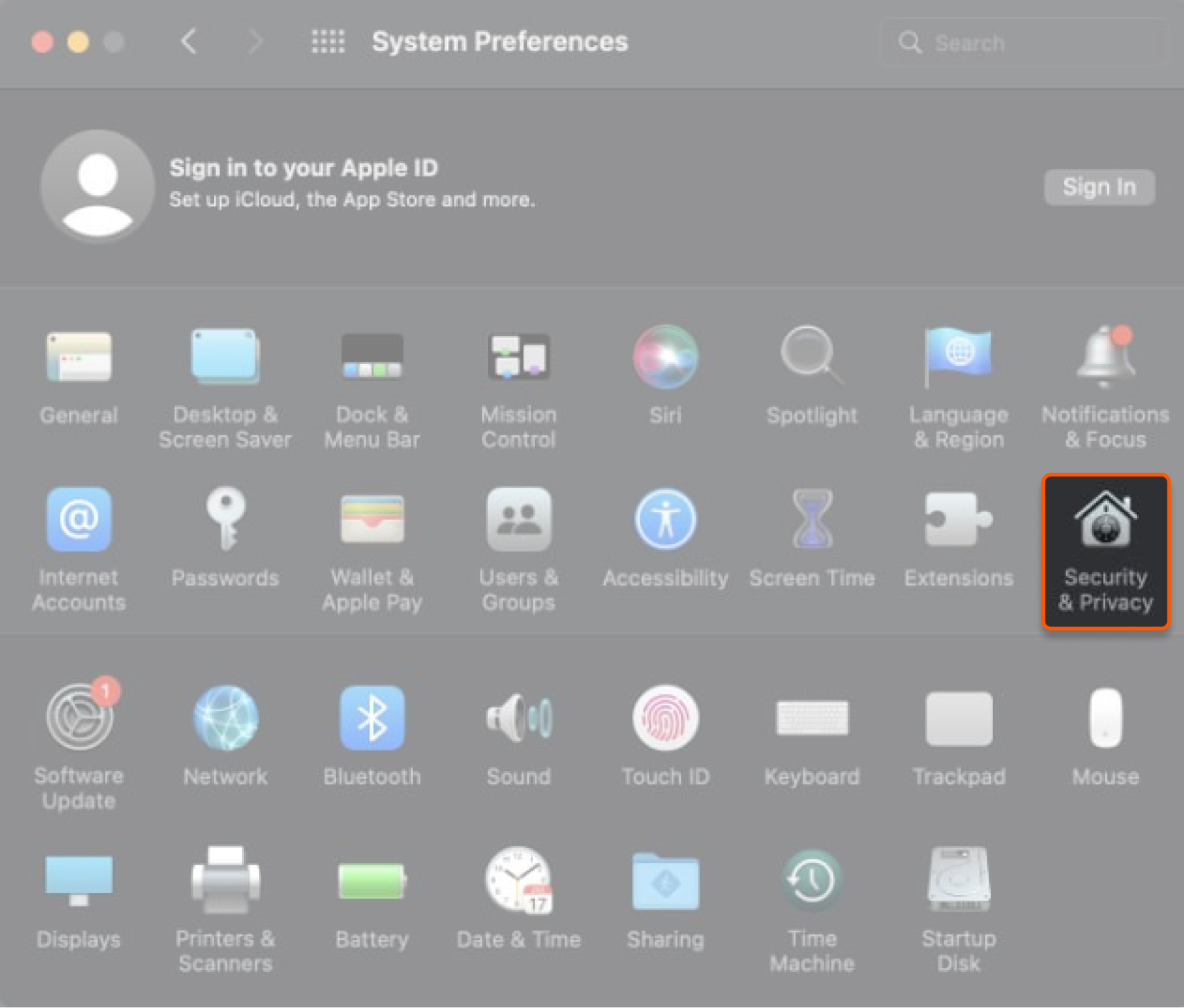 System Preferences iOS