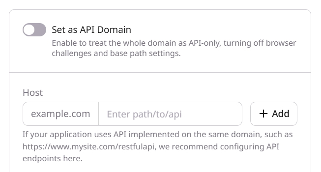 API base path form