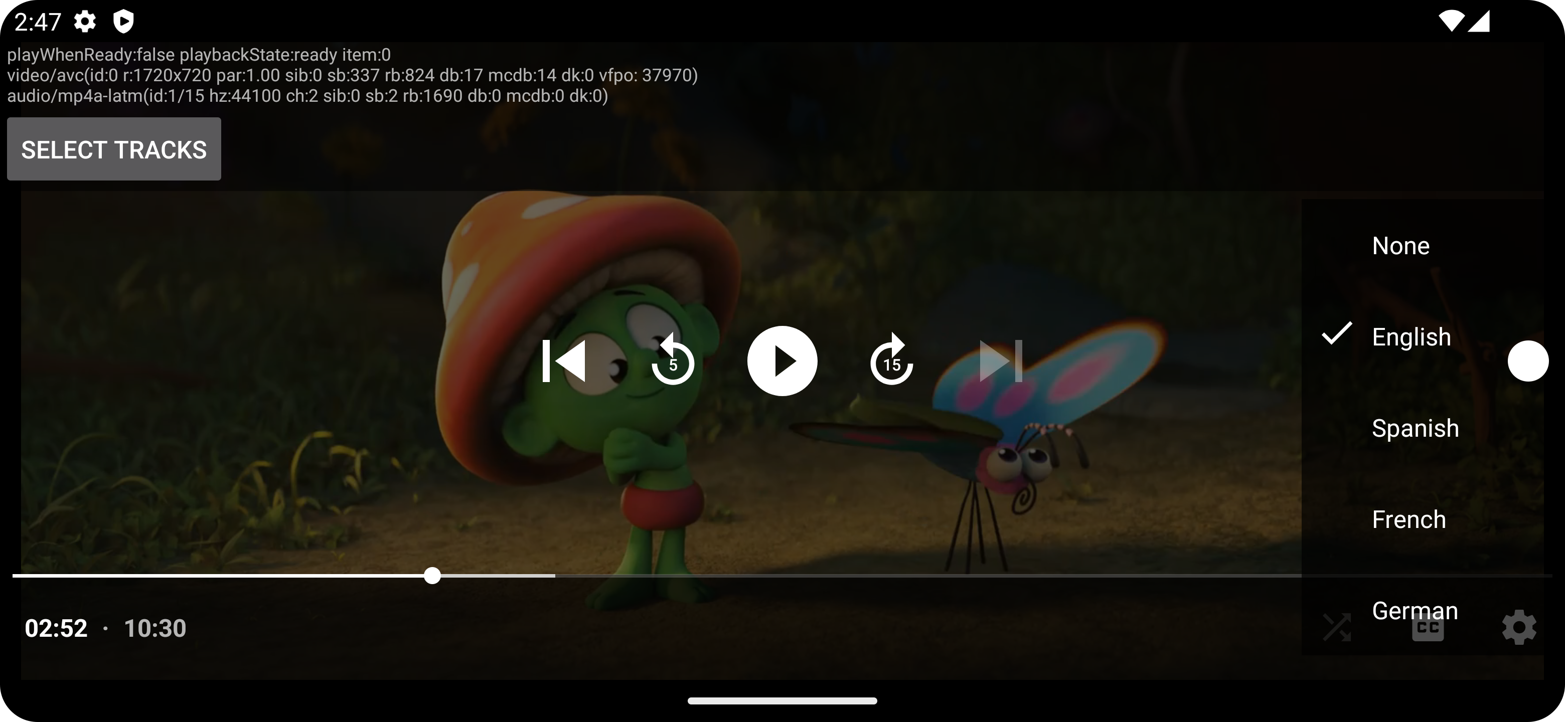 Example of Android Exoplayer playback