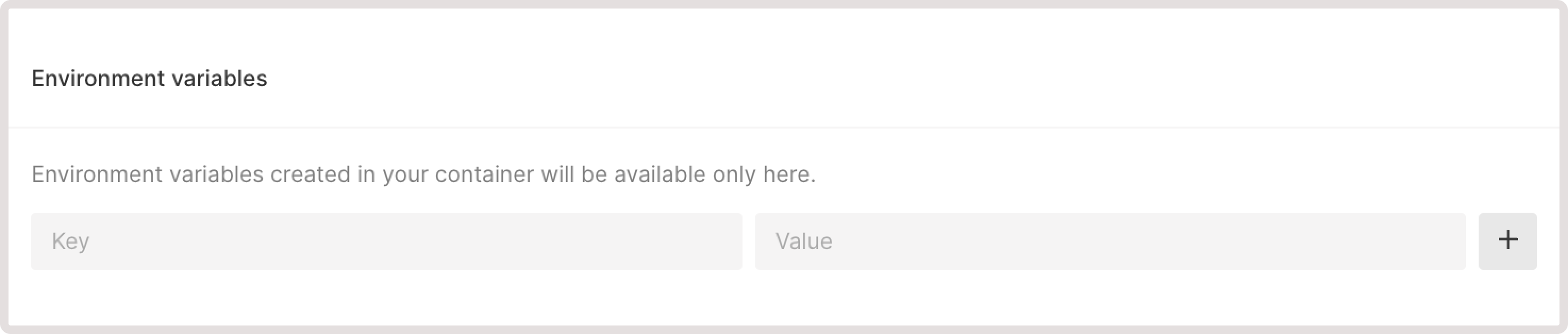 Enviroment variables settings