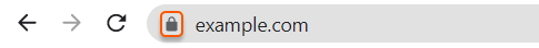 The browser icon which shows that domain of the site is secured with the SSL