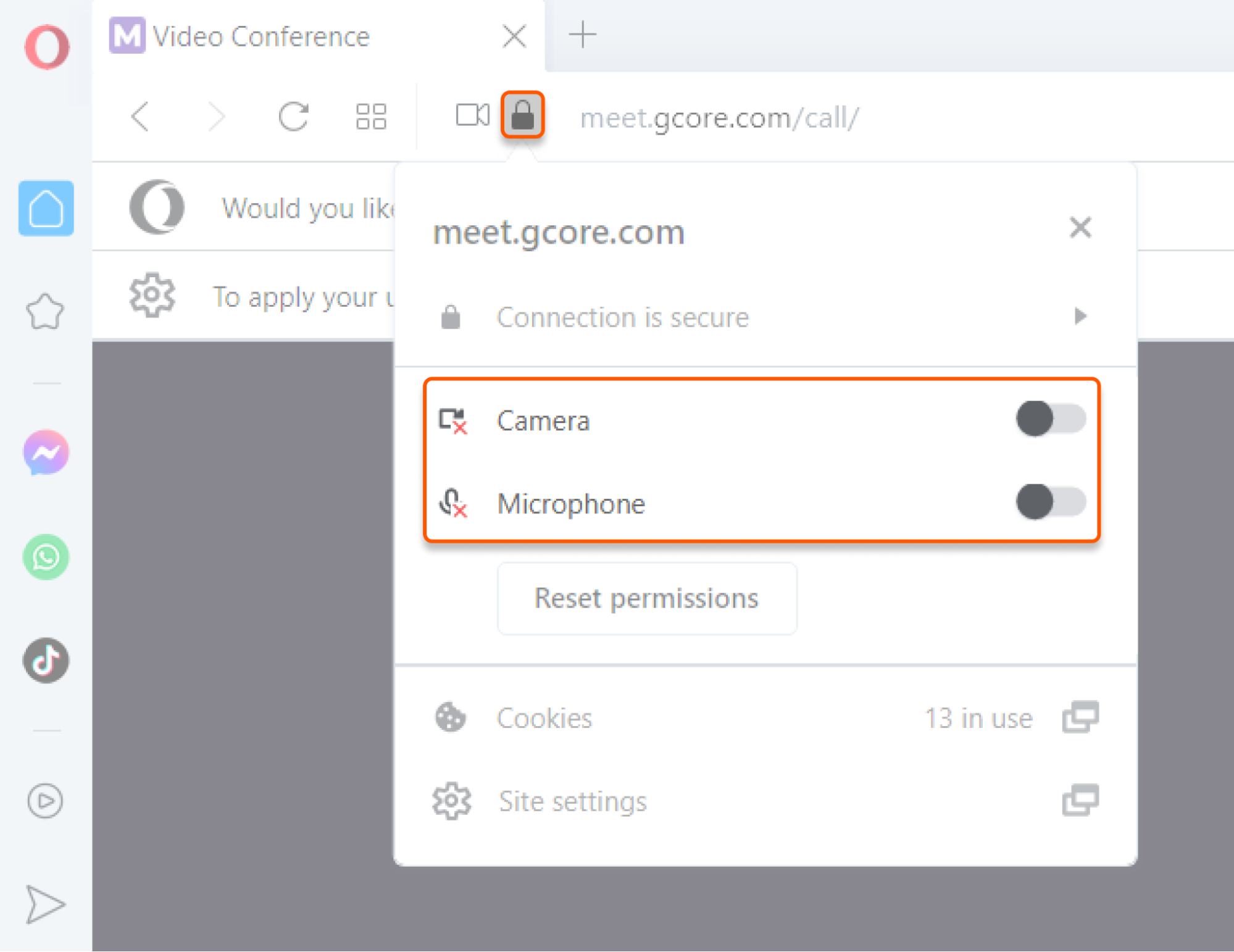 padlock icon in the browser's address bar