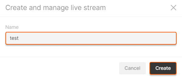 Enter the name of your live stream