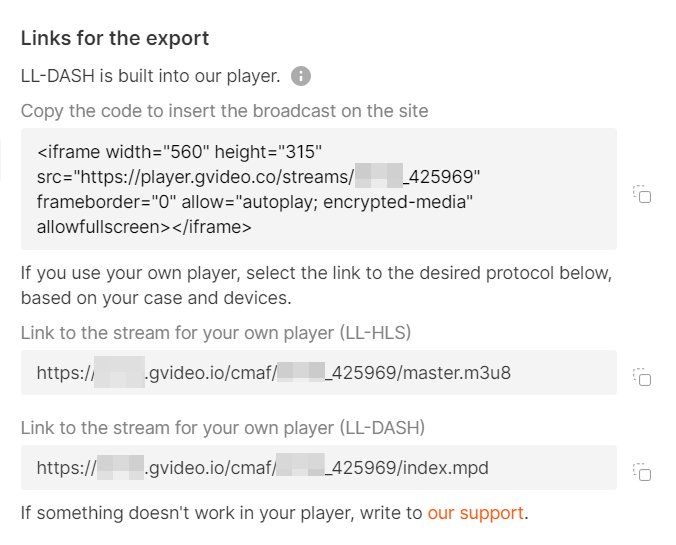 Links for embeding them to the app