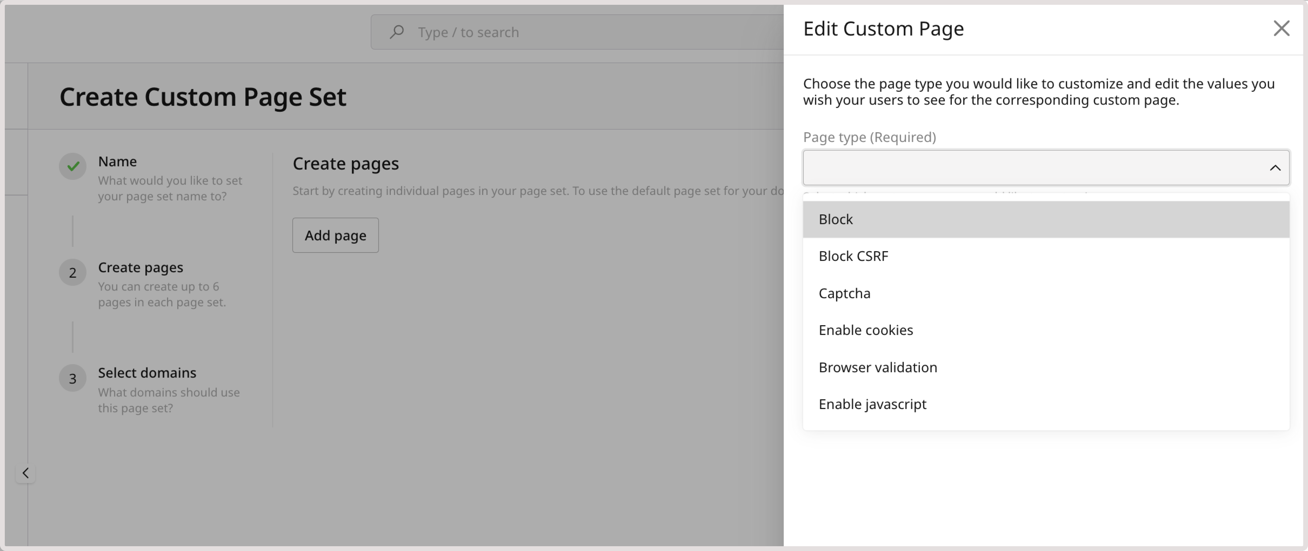 Crete response page dialog