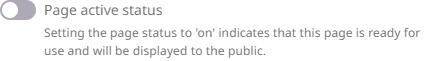 Set page to active toggle enabled