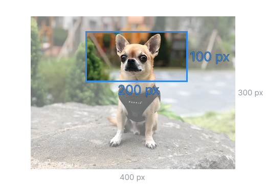 Crop a section of an original image from a specific location