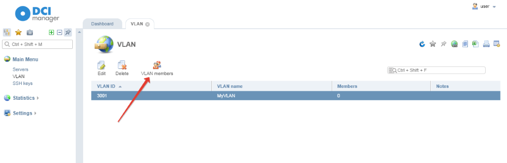 VLAN Members section.
