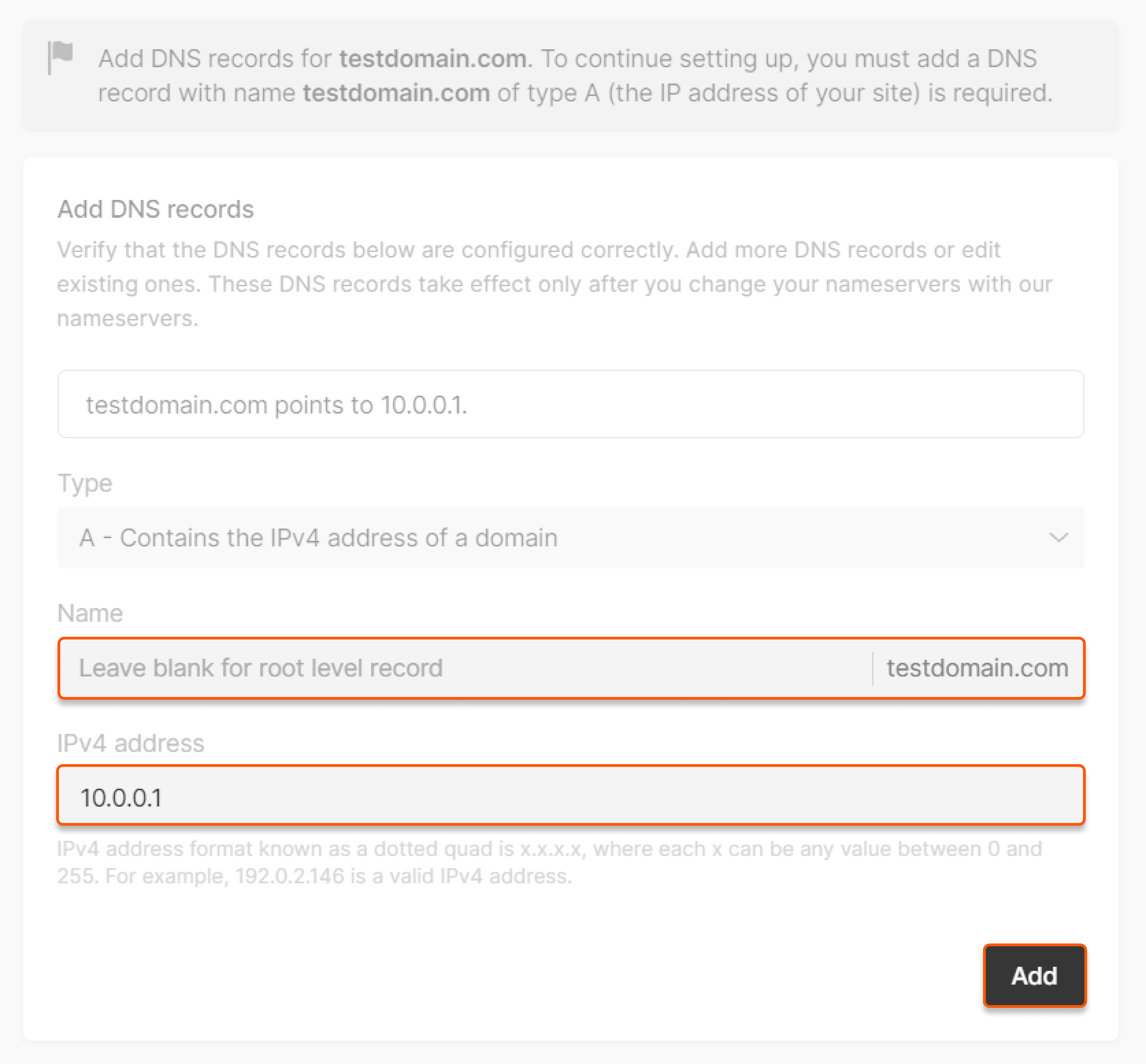 If no DNS records are found