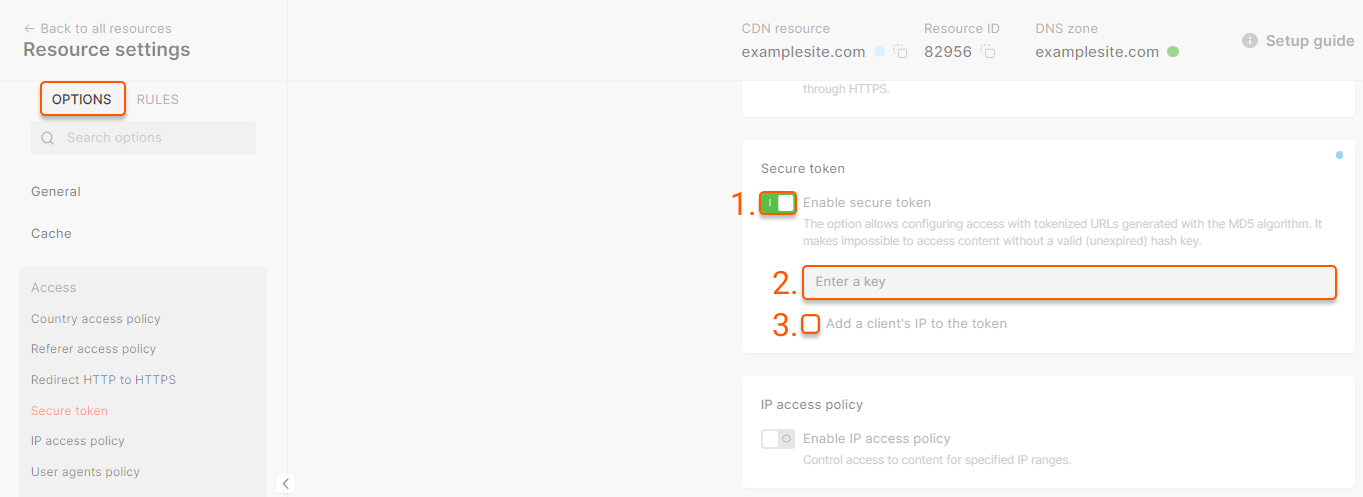 Configure Secure Token