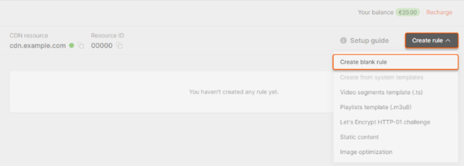 Create a rule manually