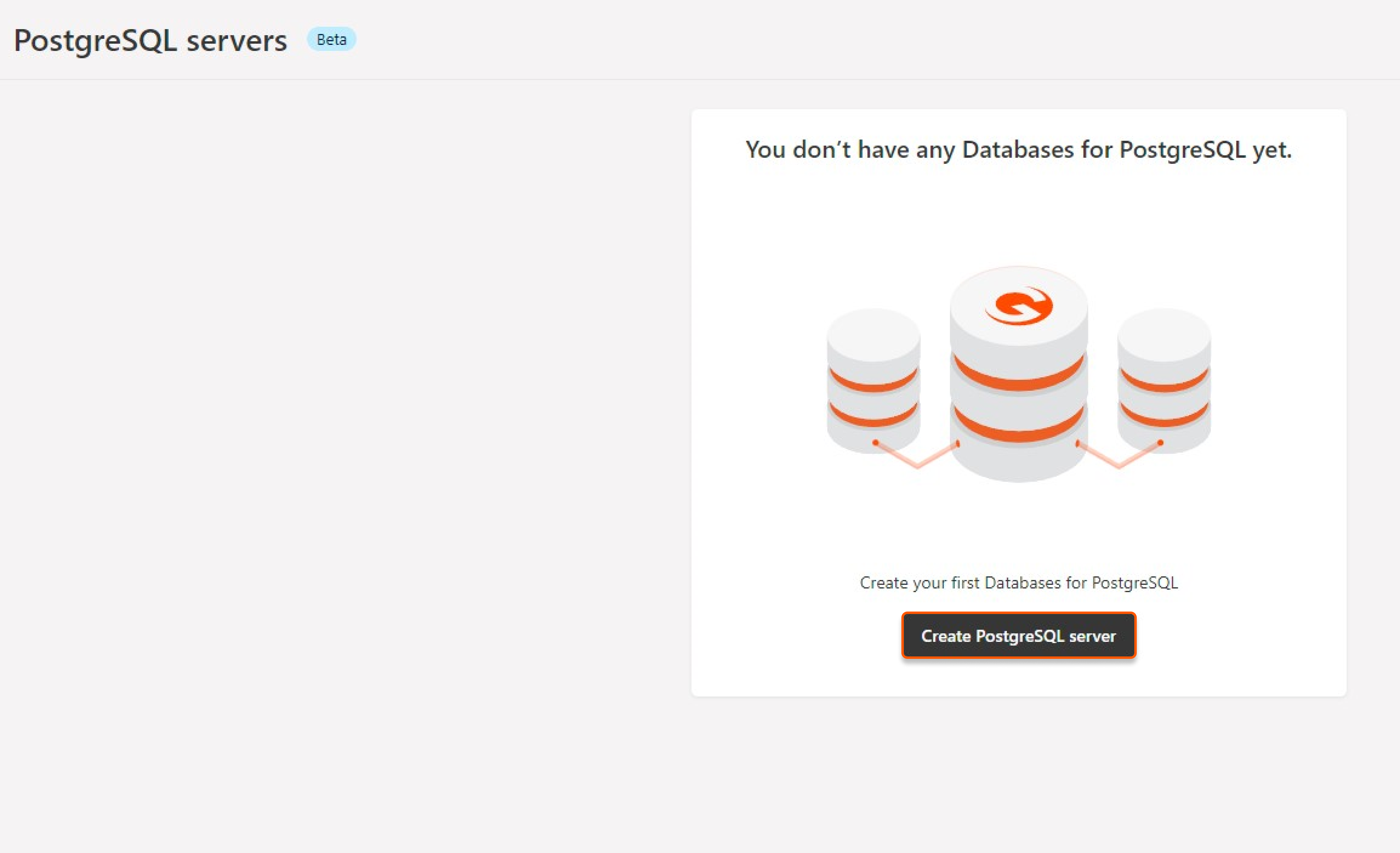 manage postgresql create a server