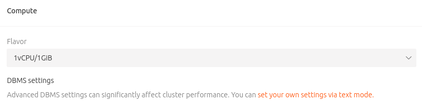manage postgresql select server flavor