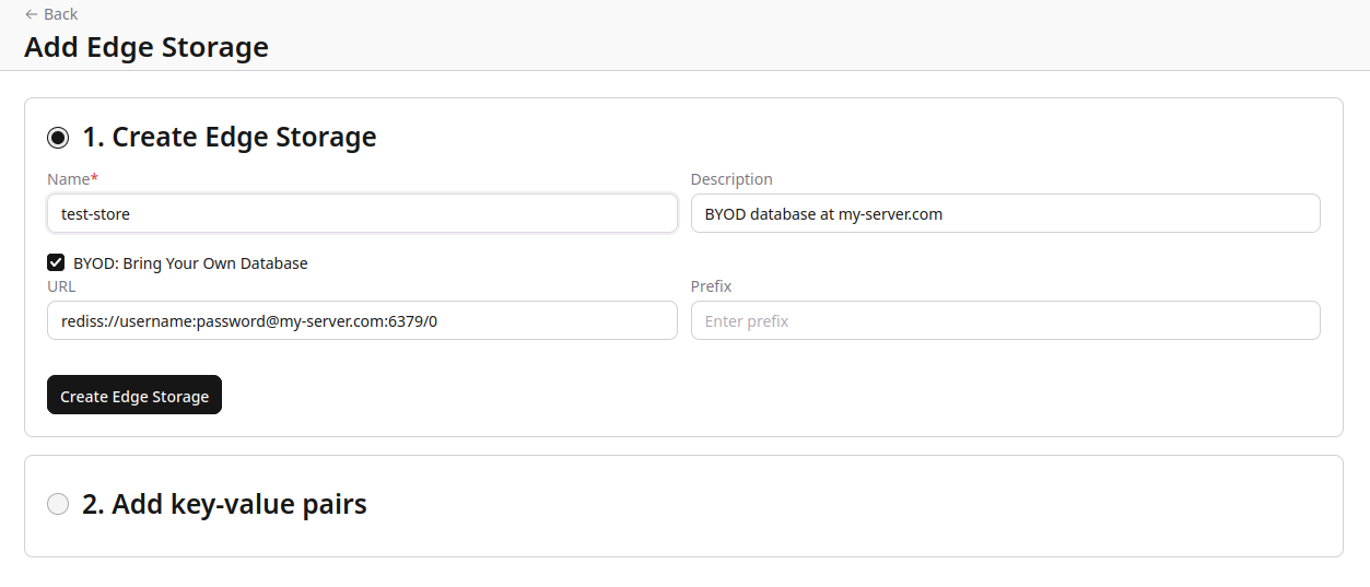 FastEdge Edge Storage BYOD