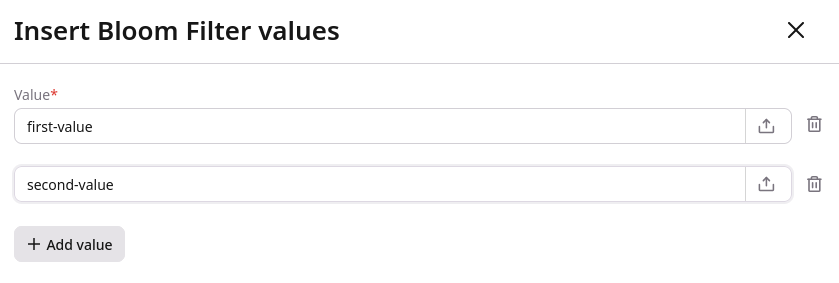 FastEdge Insert Bloom Filter
Values