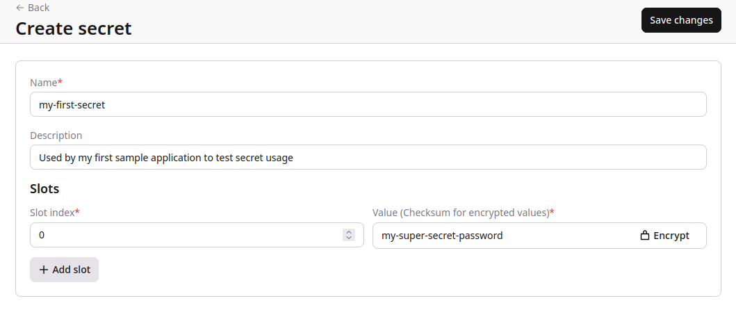 FastEdge Secrets
Creation
