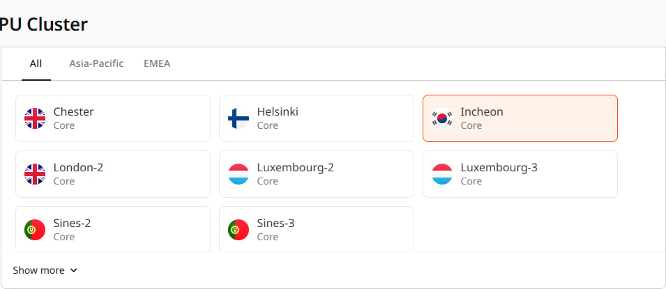 Region selector