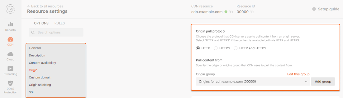 Check origin pull protocol