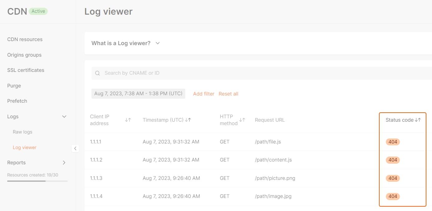How to check status codes
