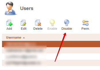 User blocking