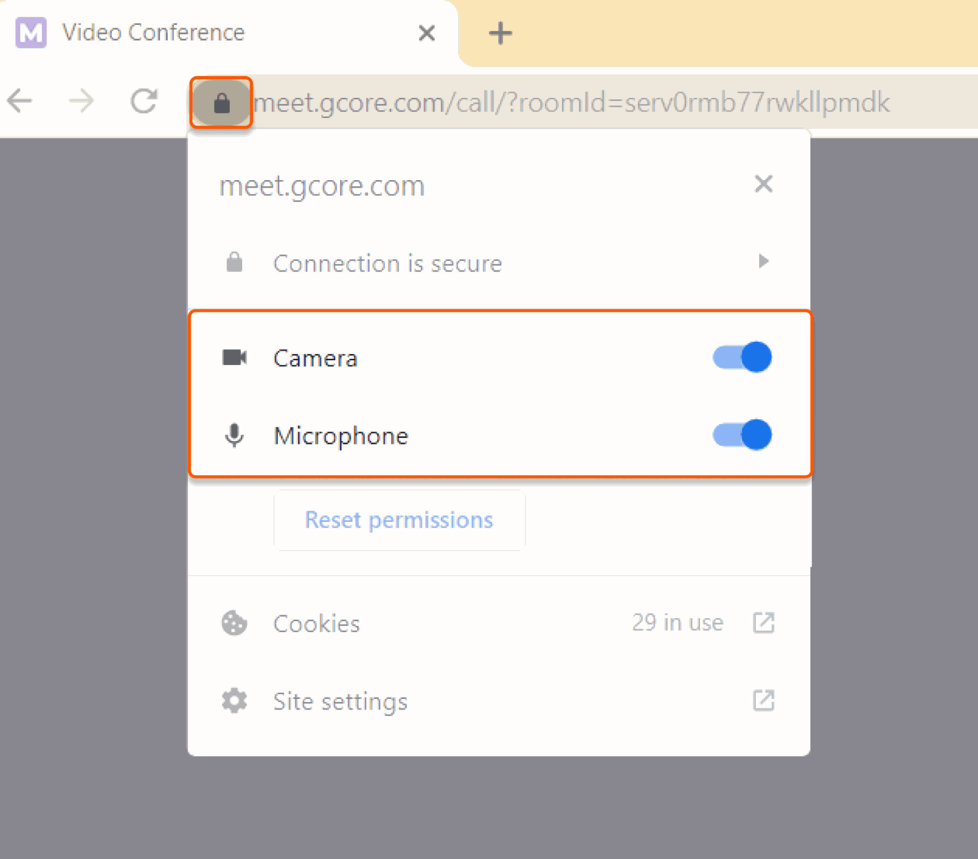 Camera or Microphone switchers are disabled