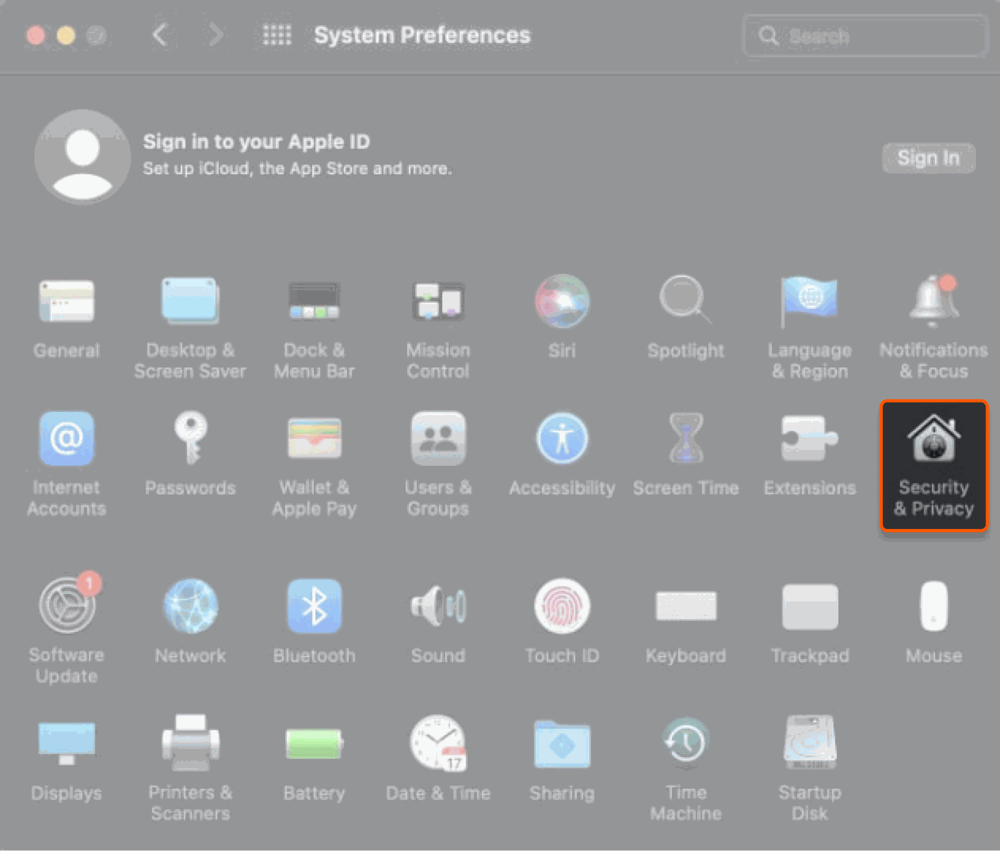 System Preferences iOS