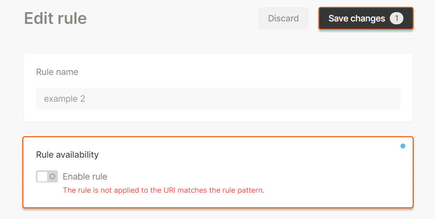 Disable rule