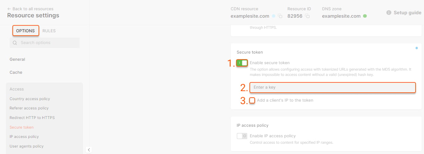Configure Secure Token