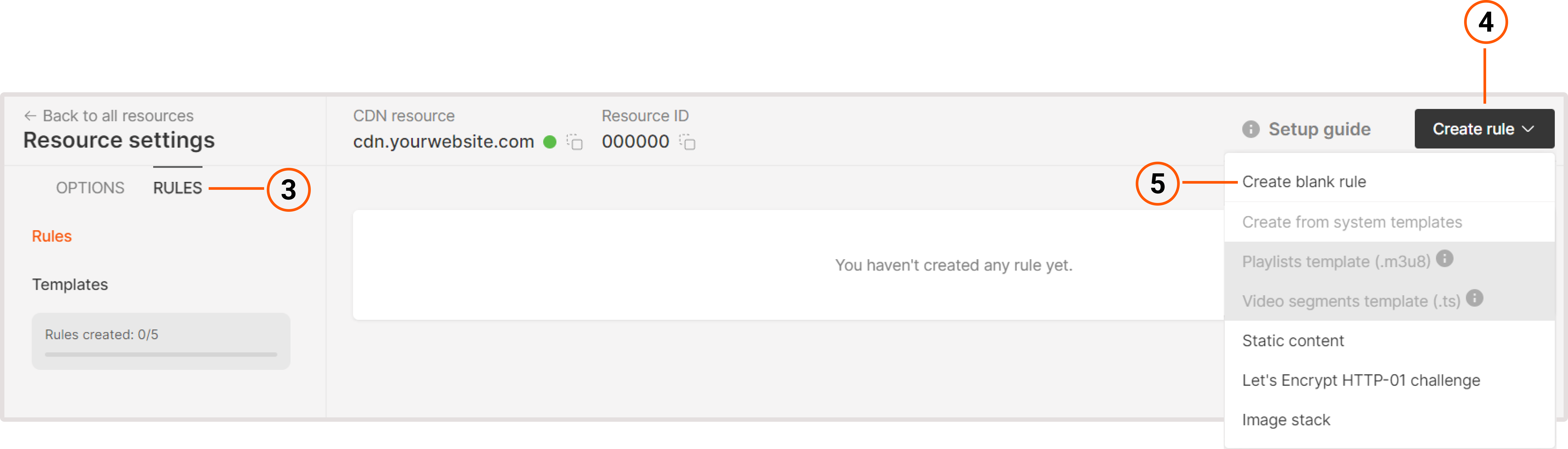Open rules to set a custom code for specific files