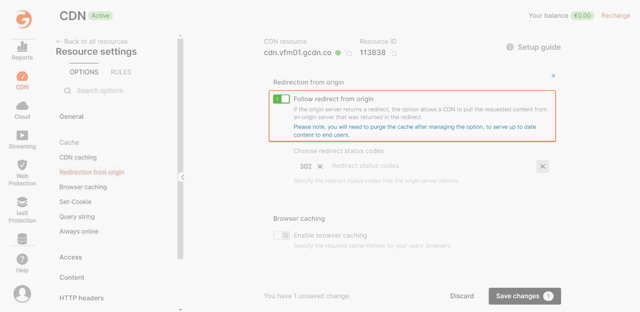 Follow redirect from origin
