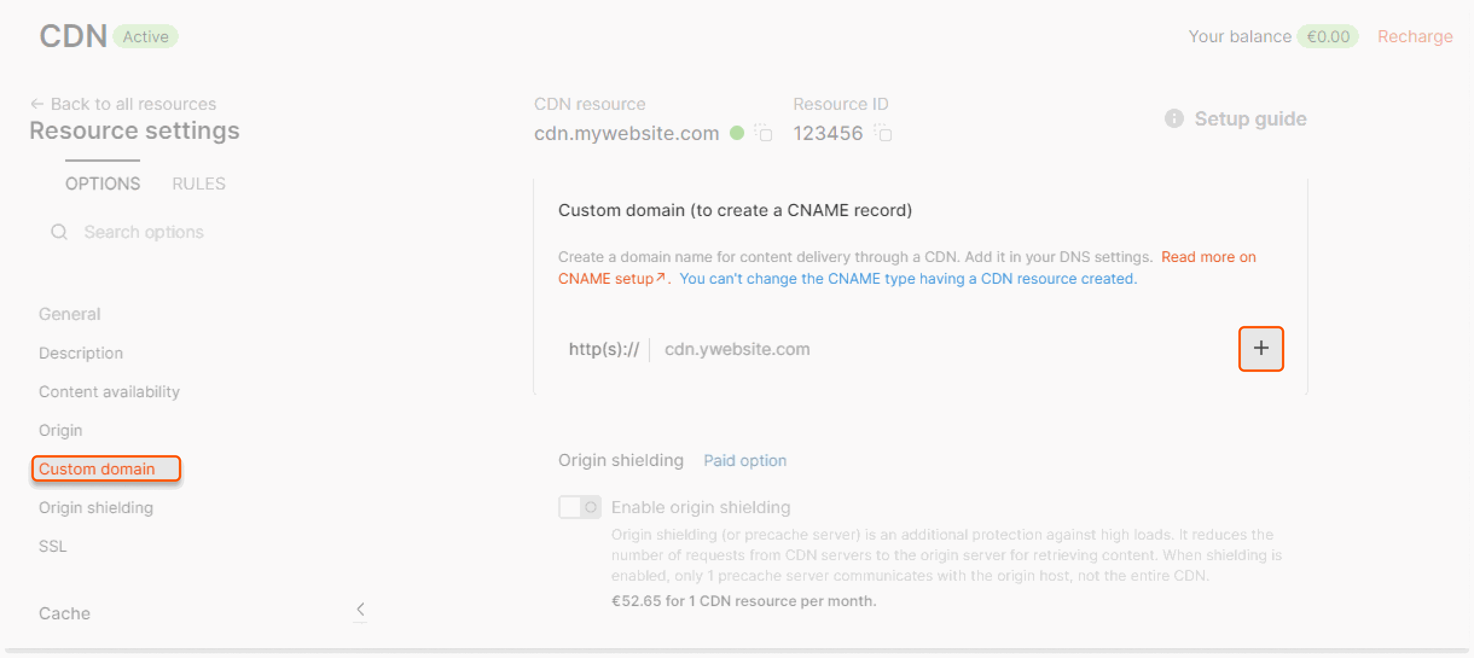 Custom domain