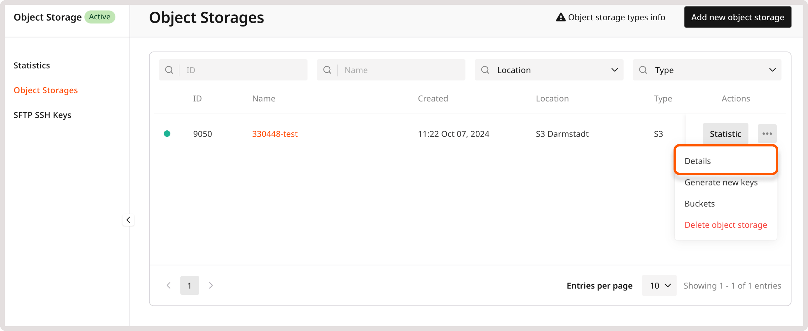 Gcore S3 storage