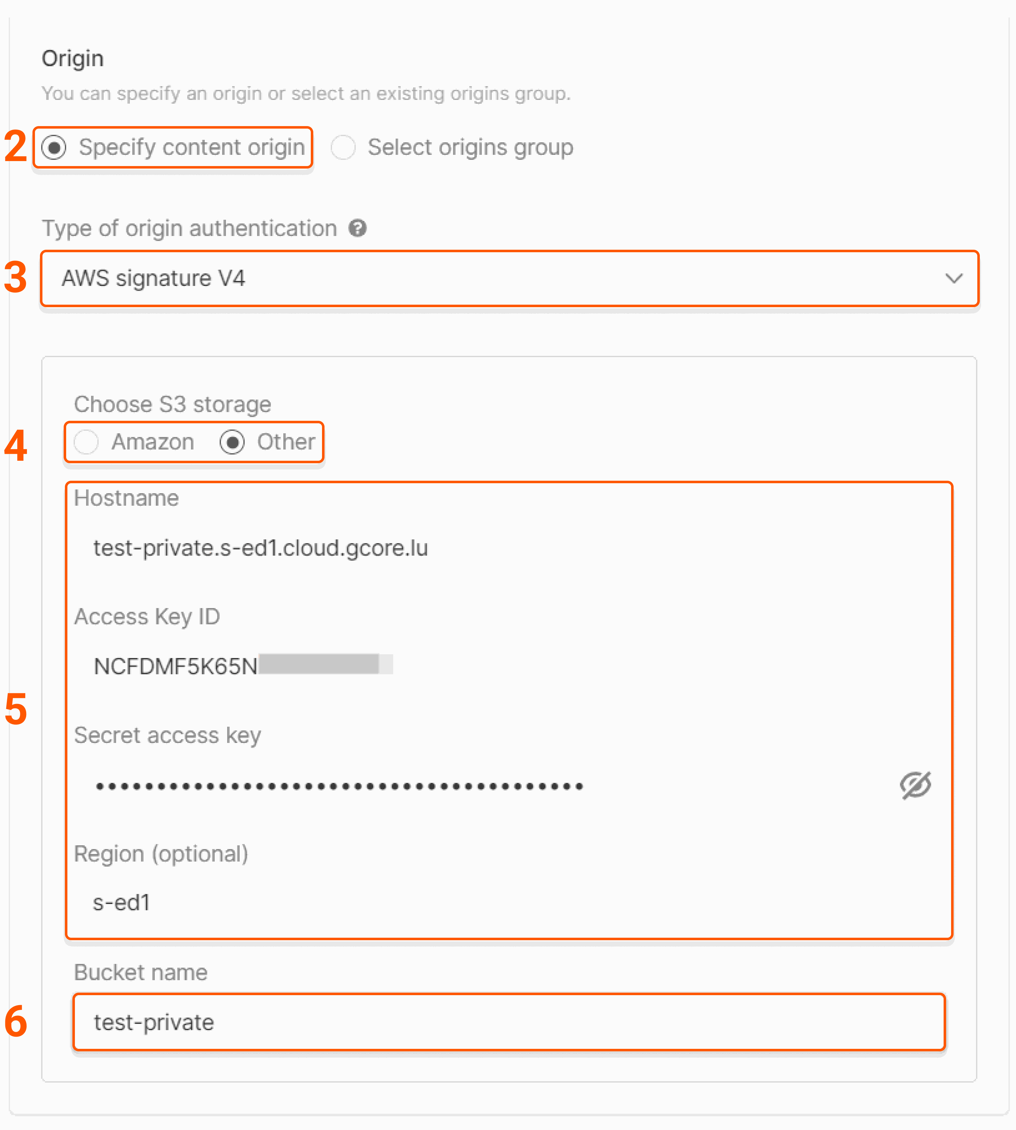 Origin section