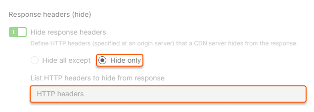Hide only